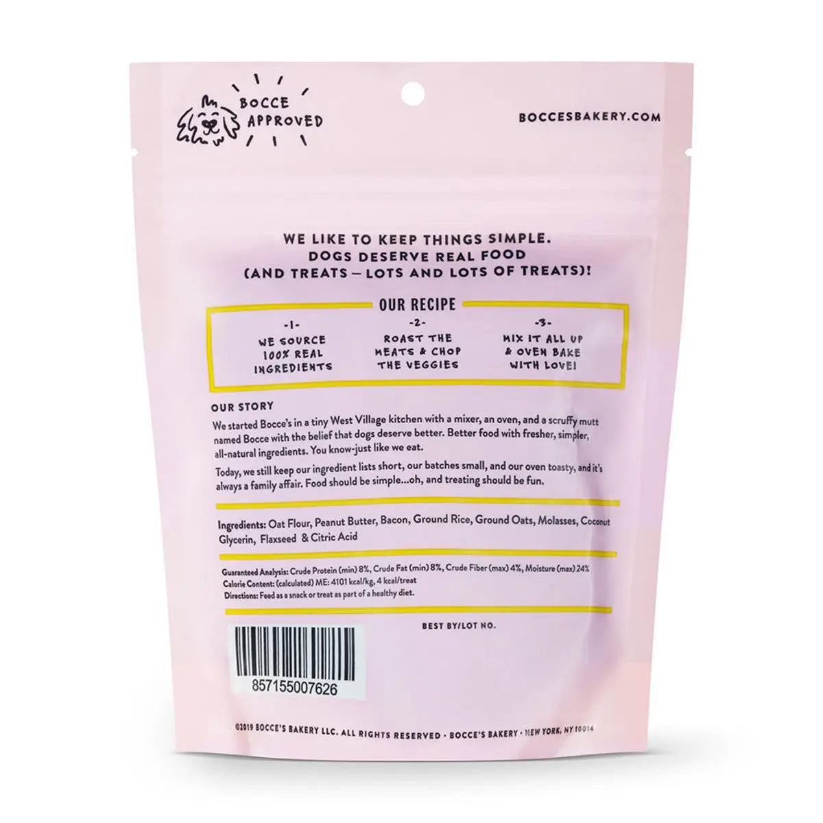 Bocce's Bakery High - Quality 6oz Bac'N Nutty Dog Training Treats