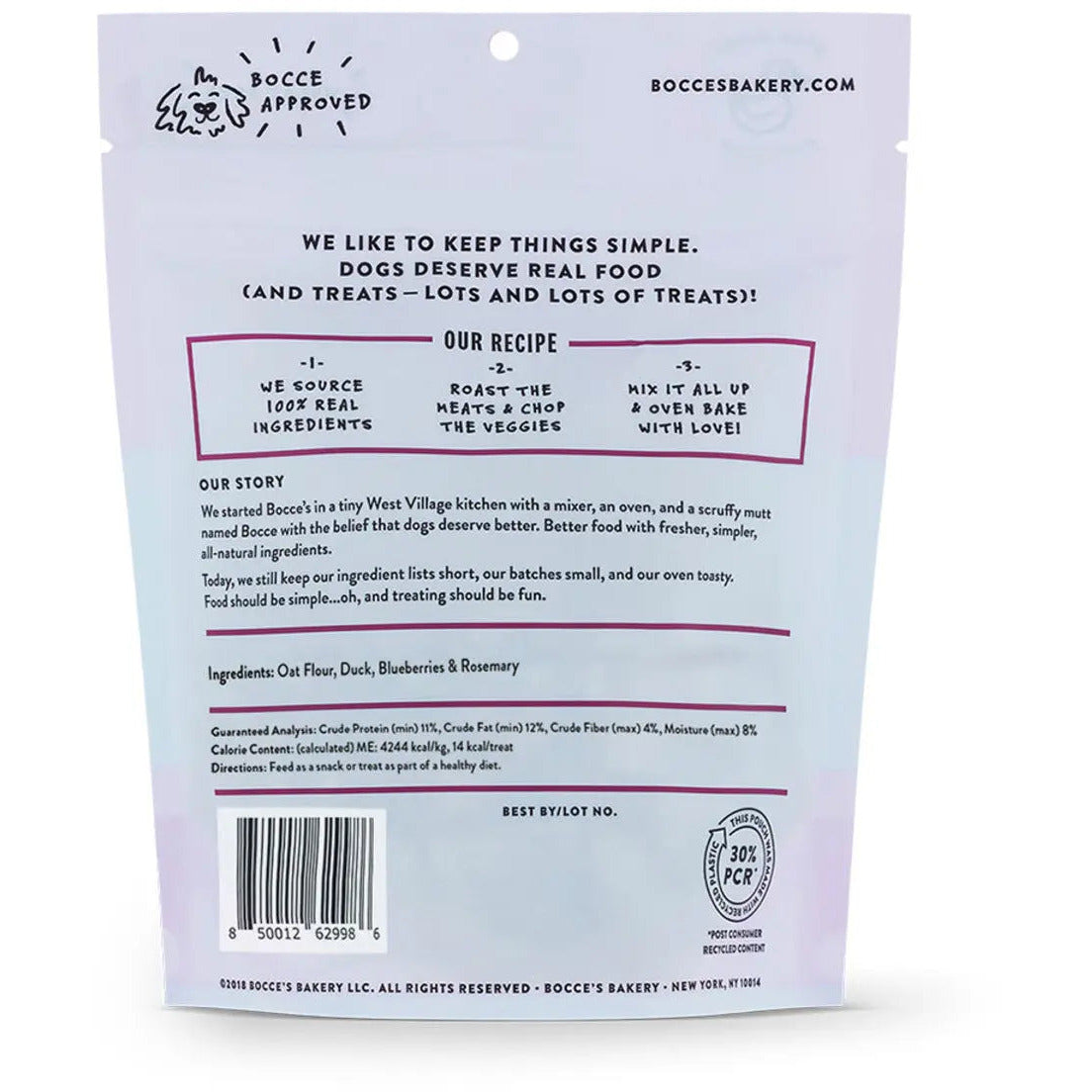 Bocce's Bakery 5-Ounce Biscuit Bags of Quack Quack Quack Dog Treats - Ideal Canine Snacks