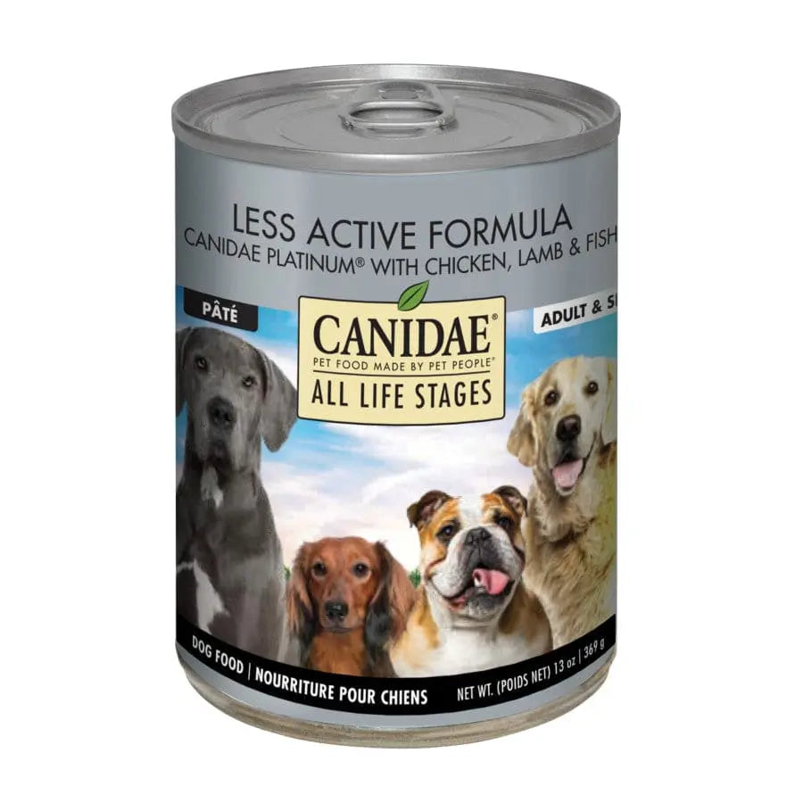 CANIDAE All Life Stages Canned Wet Dog Food with Chicken, Lamb & Fish for Less Active Dogs, Pack of 12 Cans, 13 oz Each