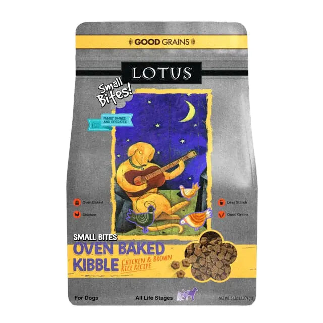 Lotus Oven-Baked Good Grains Chicken Recipe Adult Small Bites Dry Dog Food