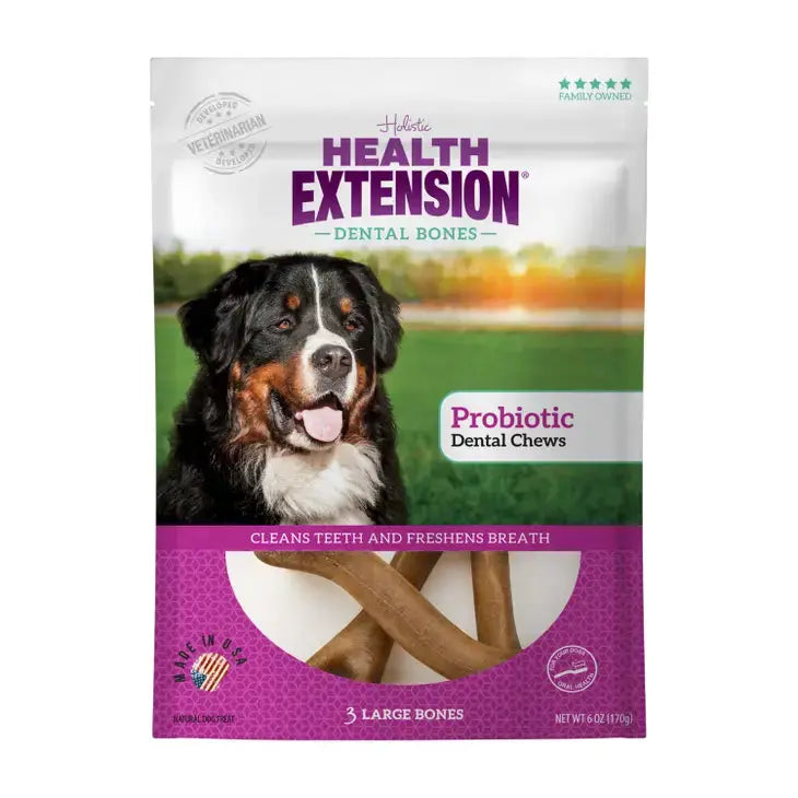 Health Extension Premium Probiotic Dental Bones for Dogs
