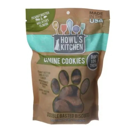 Howl's Kitchen Double-Basted Canine Cookies - Peanut Butter & Molasses Flavor