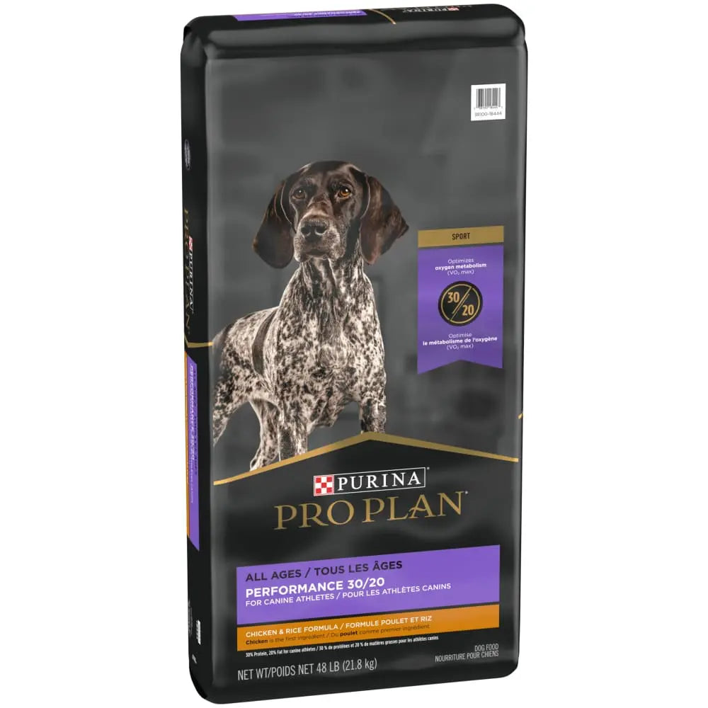 Purina Pro Plan 30/20 Chicken & Rice Dog Food for All Ages Active Dogs