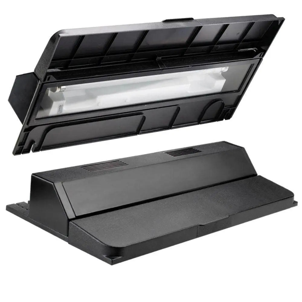 Aqueon Premium T-8 Fluorescent Full-Size Aquarium Hood in Elegant Black Color