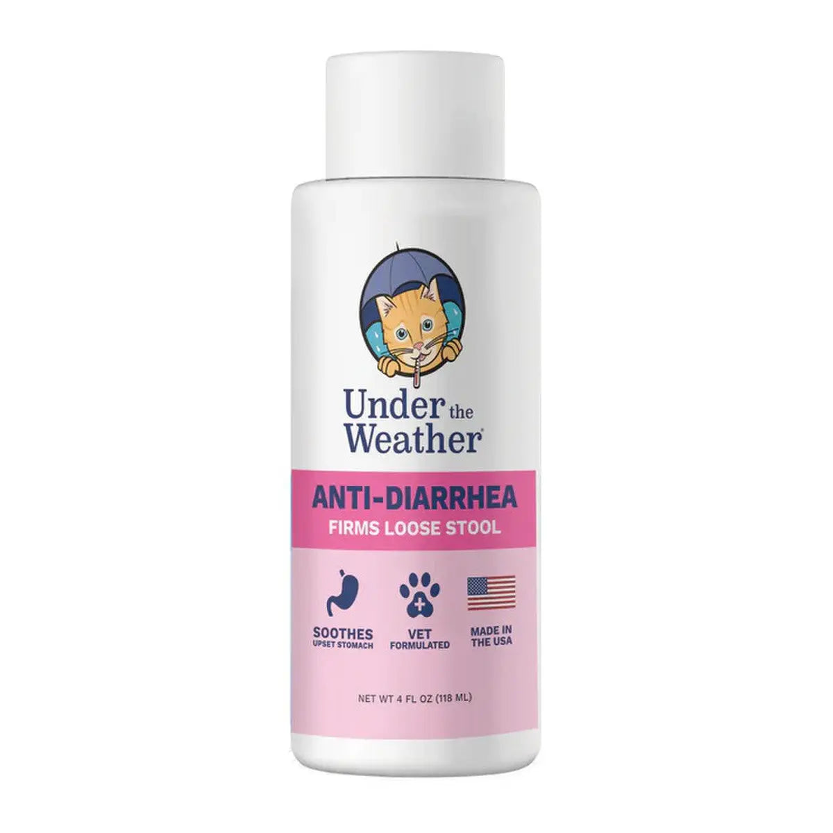 4oz Vet-Formulated Under the Weather Anti-Diarrhea Liquid for Feline Friends