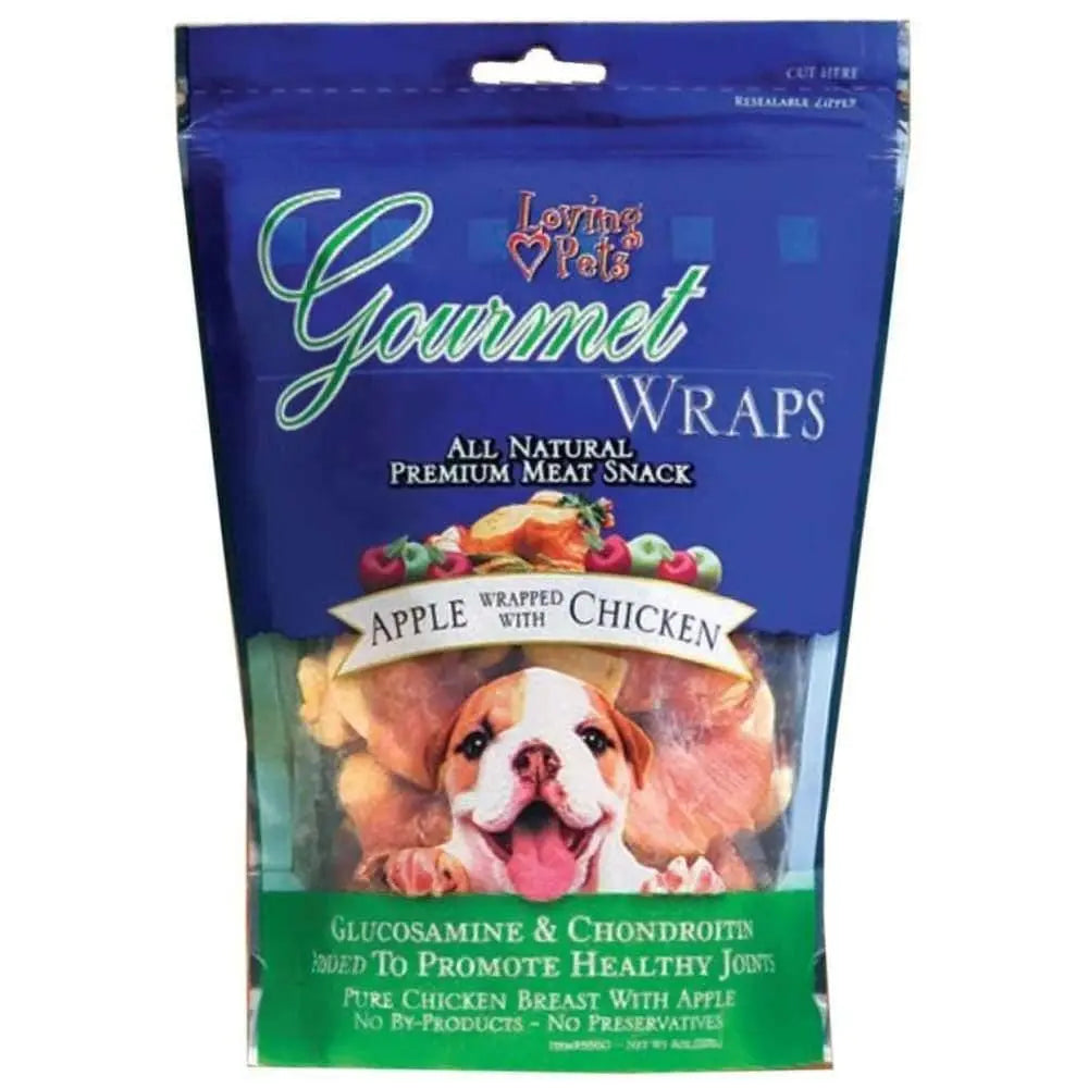 Loving Pets 6 oz Gourmet Chicken-Wrapped Apple Dog Treats