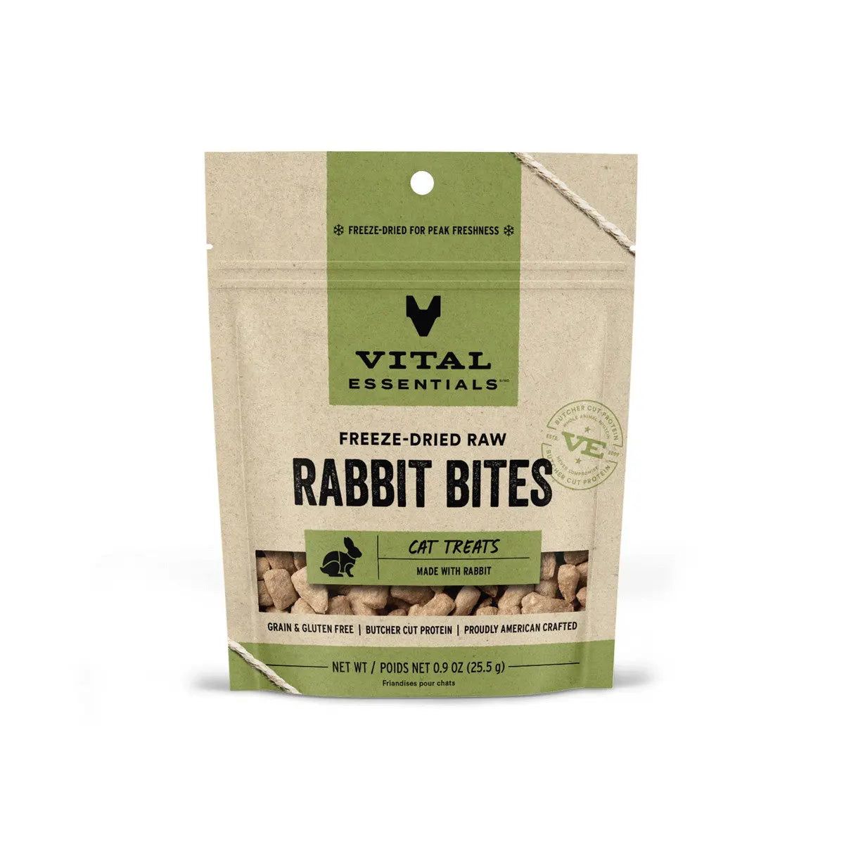 Vital Essentials® 0.9 oz Freeze-Dried Rabbit Bites for Delightful Cat Treats