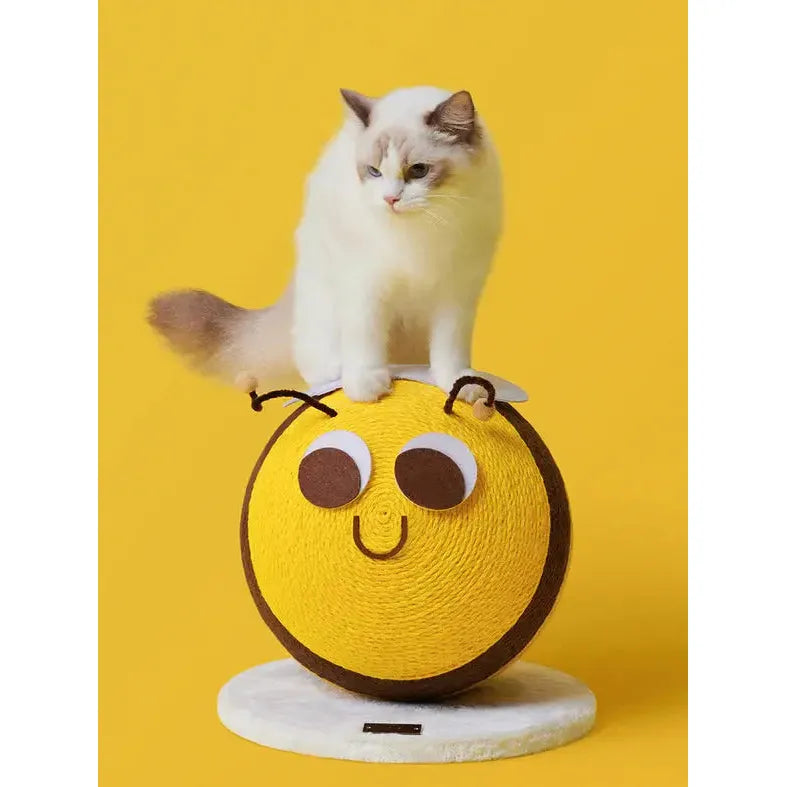Vetreska Interactive Bee - Shaped Cat Scratching and Playing Ball Toy
