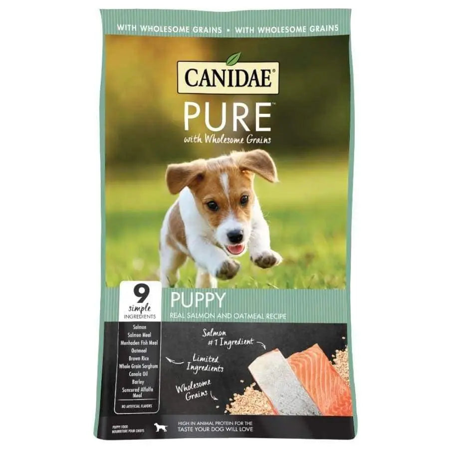 CANIDAE PURE Puppy Dry Dog Food - Real Salmon & Oatmeal Recipe with Wholesome Grains