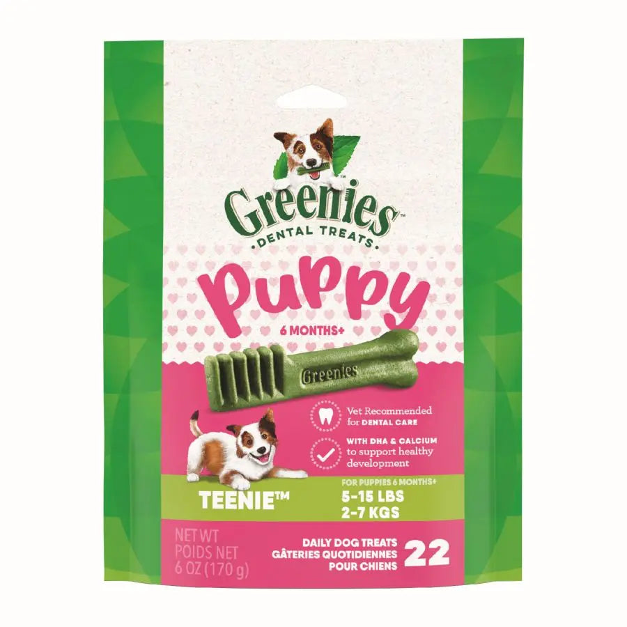Delicious Greenies Dental Treats Specially Designed for Puppies Aged 6 Months and Above