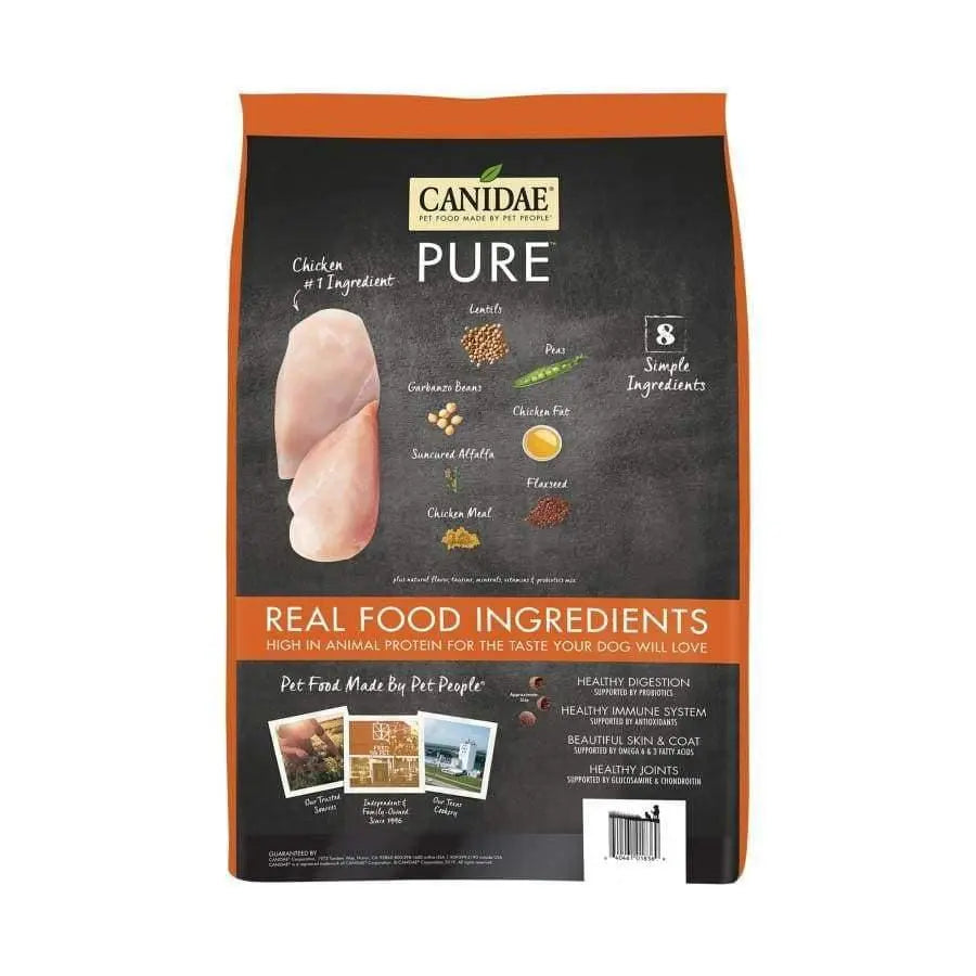 CANIDAE PURE Grain-Free Premium Dry Dog Food with Real Chicken, Lentil & Pea Recipe