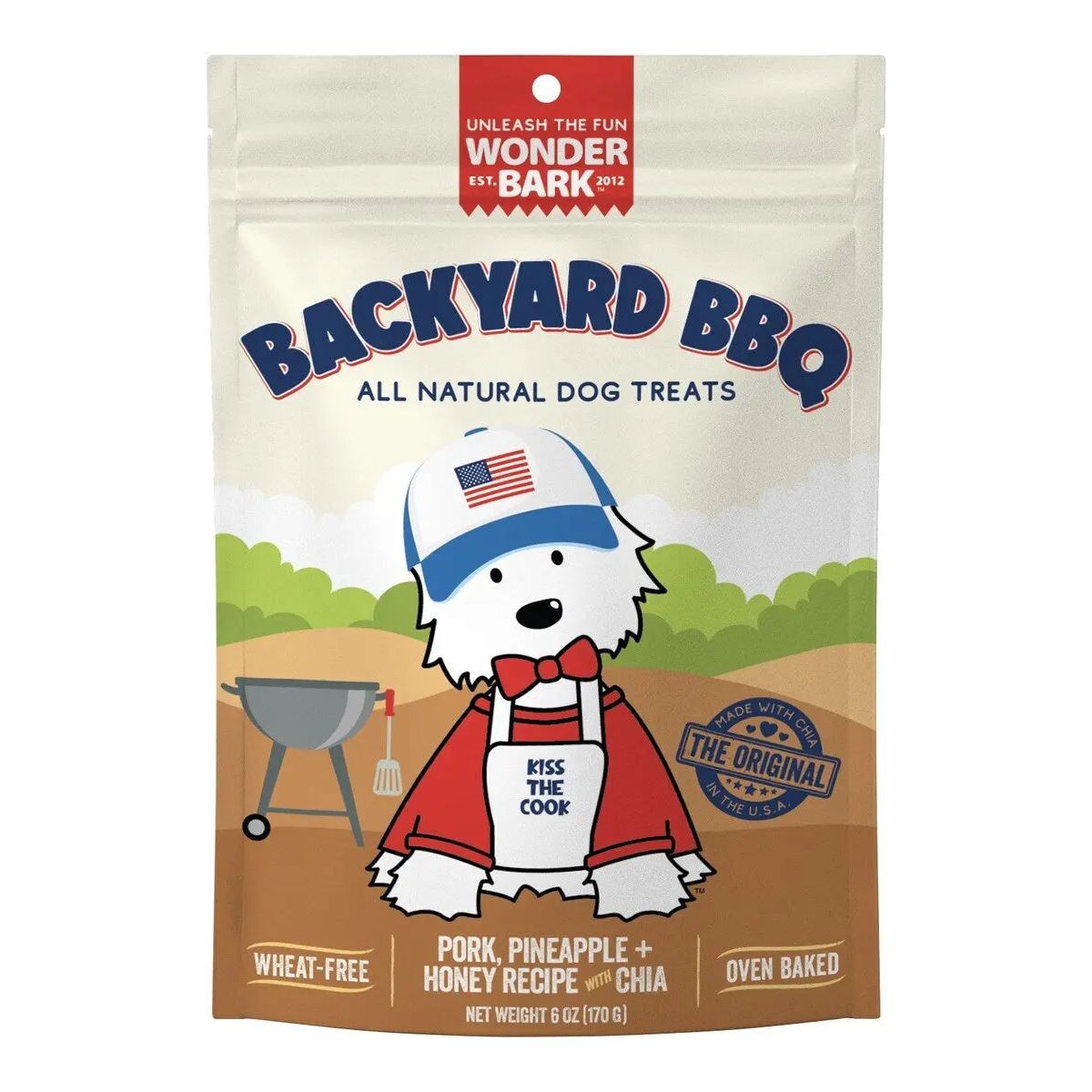 Wonder Bark Premium Everyday Backyard BBQ Flavored Dog Biscuits, 6-Ounce Package