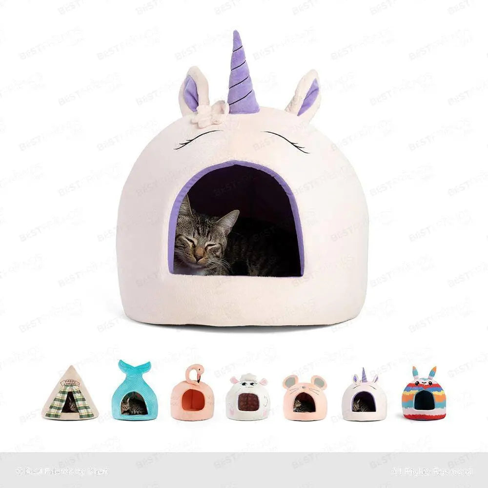 Pink Unicorn-themed Novelty Hut for Cats and Dogs