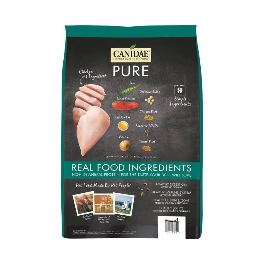CANIDAE PURE Grain-Free Dry Dog Food for Healthy Weight with Real Chicken & Pea Recipe