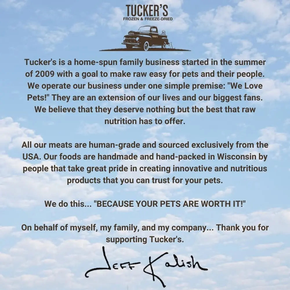 Tucker's® 14 Oz Freeze-Dried Dog Food: Pork, Lamb & Pumpkin Formula