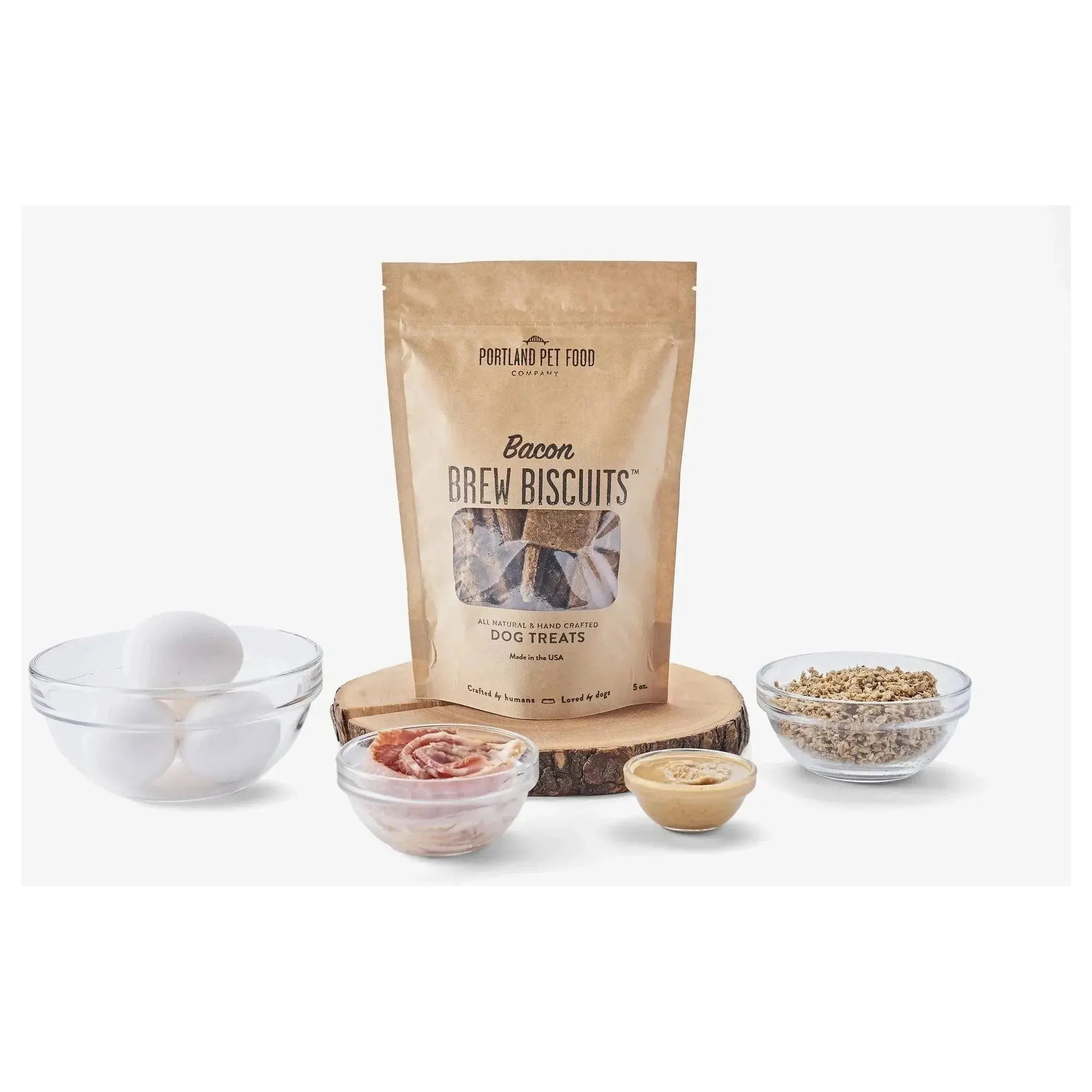 5oz Dog Treats - Portland Pet Food Company's Bacon - Flavored Brew Biscuits for Canine Delights