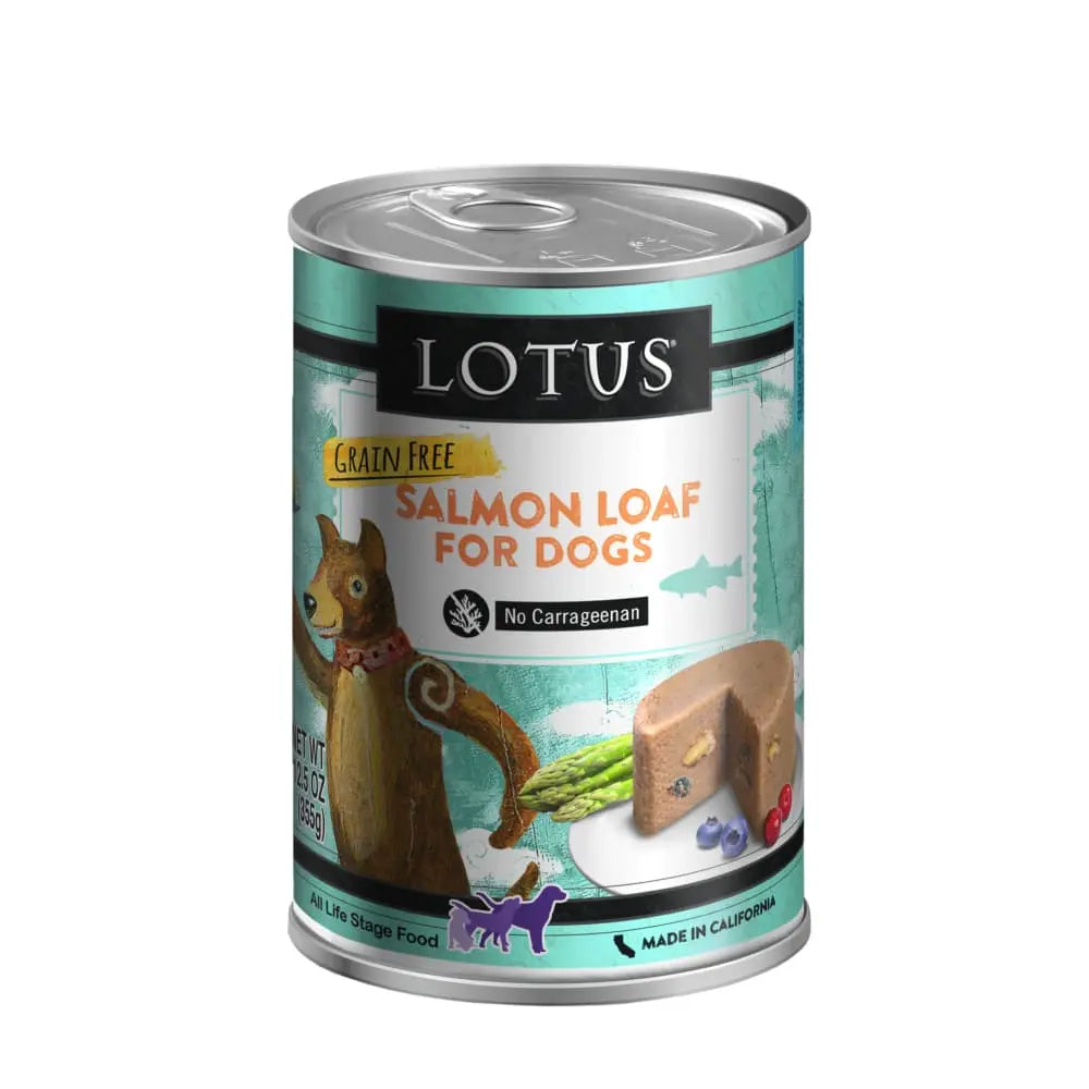 Grain-Free Canned Lotus Salmon Loaf Dog Food, 12 Cans of 12.5oz