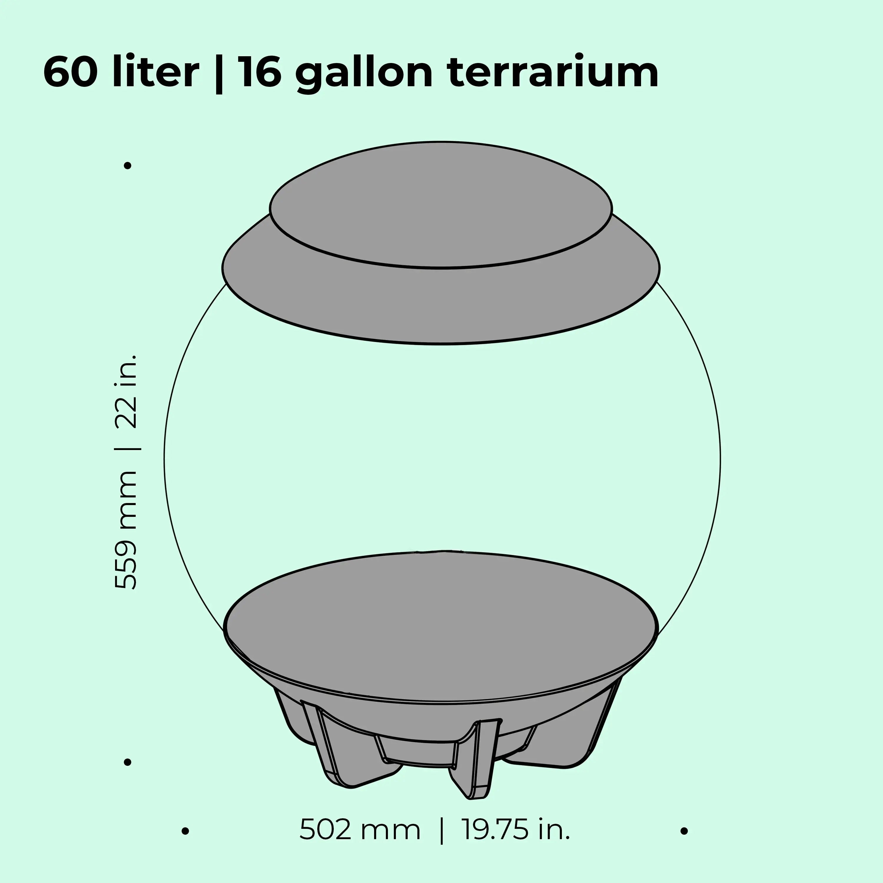 BiOrb AIR 60 Modern Glossy Terrarium for Tropical Plants and Creatures