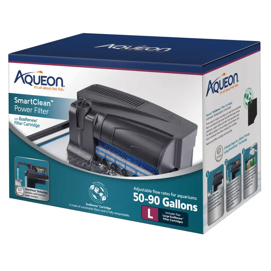 Aqueon SmartClean™ Advanced Power Filter with Sustainable EcoRenew™ Cartridge