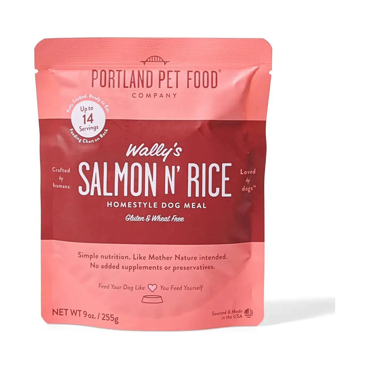 Portland Pet Food Company Wally's Delightful Salmon and Rice Homestyle Canned Wet Dog Food for Canine Companions