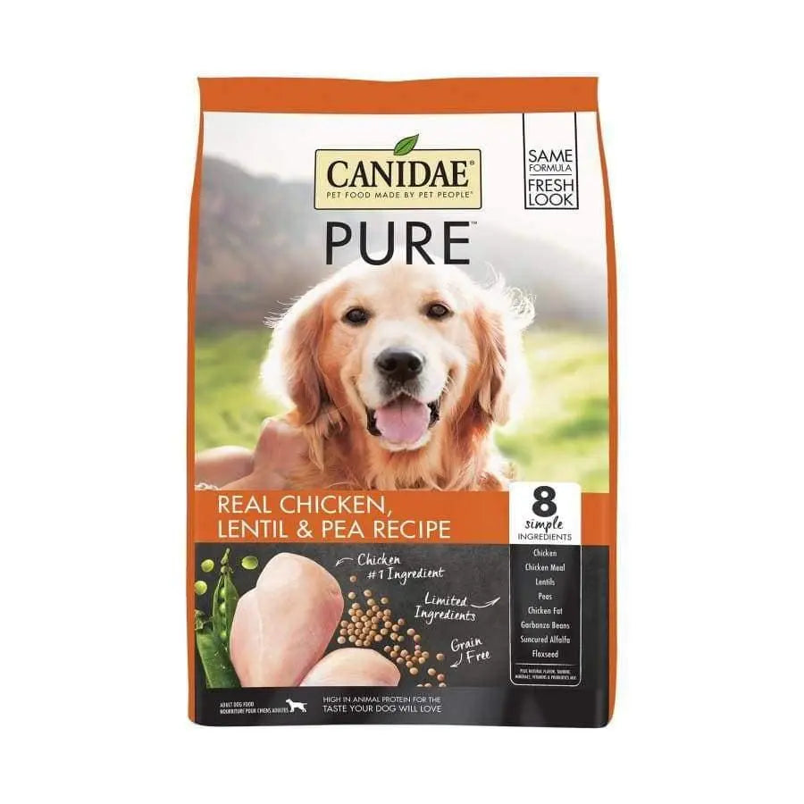 CANIDAE PURE Grain-Free Premium Dry Dog Food with Real Chicken, Lentil & Pea Recipe