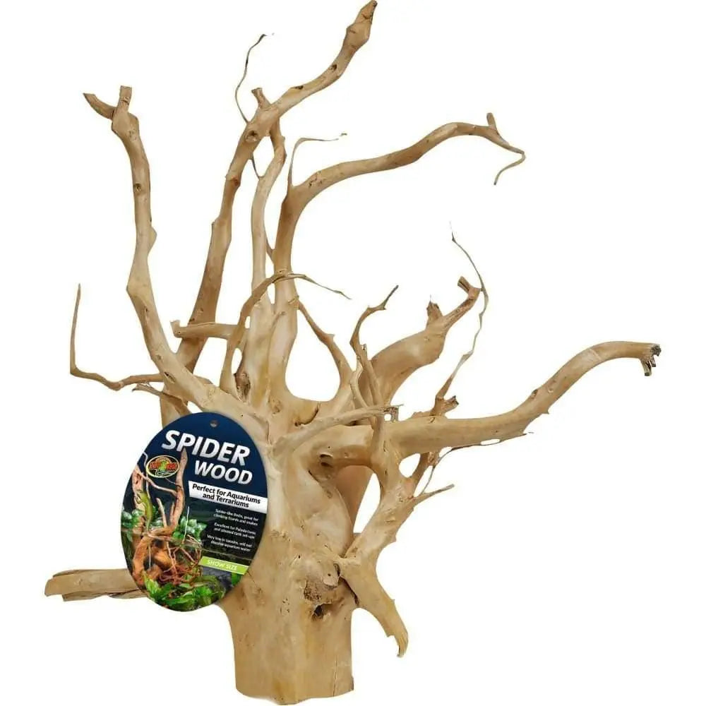 Zoo Med Brown Spider Wood - Ideal Decor for Aquariums and Terrariums