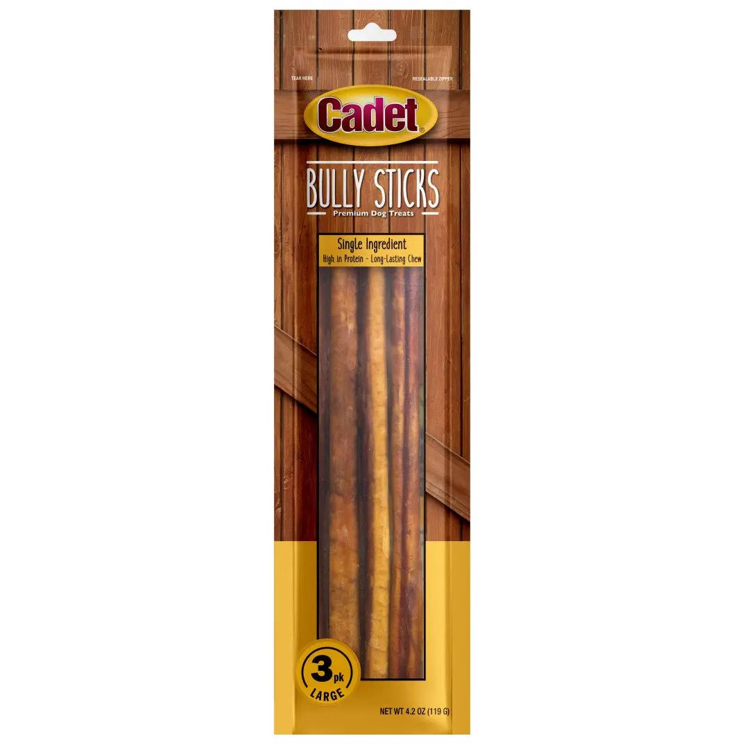 Cadet Extra-Large, Long-Lasting, Grain-Free Beef Bully Sticks for Dogs
