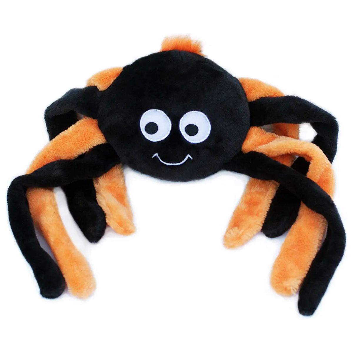 ZippyPaws Grunterz Spider Plush Dog Chew Toys for Frightfully Playful Puppies