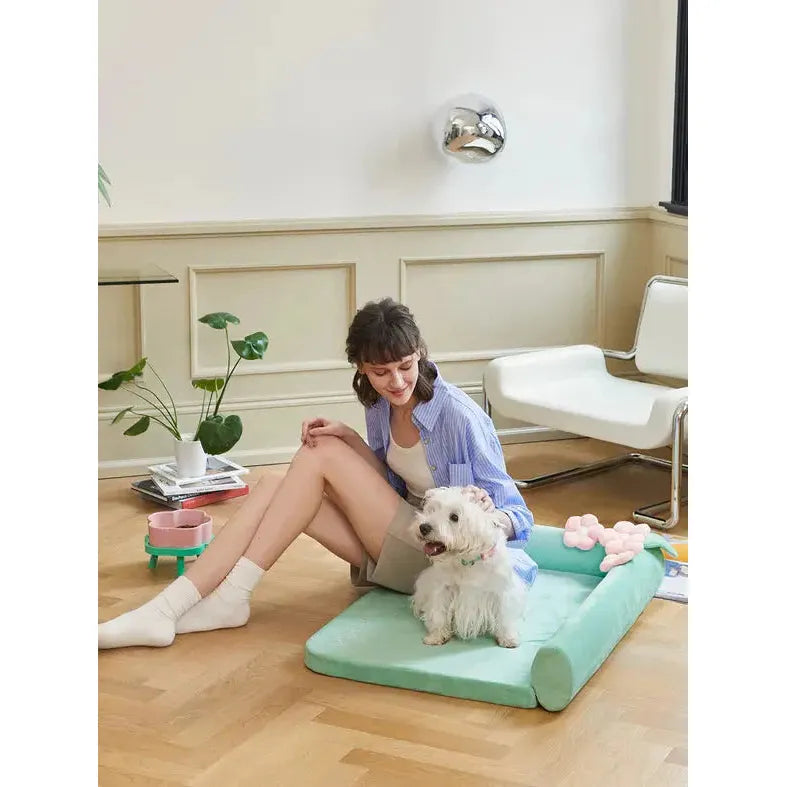 Vetreska Flora Luxury Polyester Pet Sofa for Comfortable Lounging