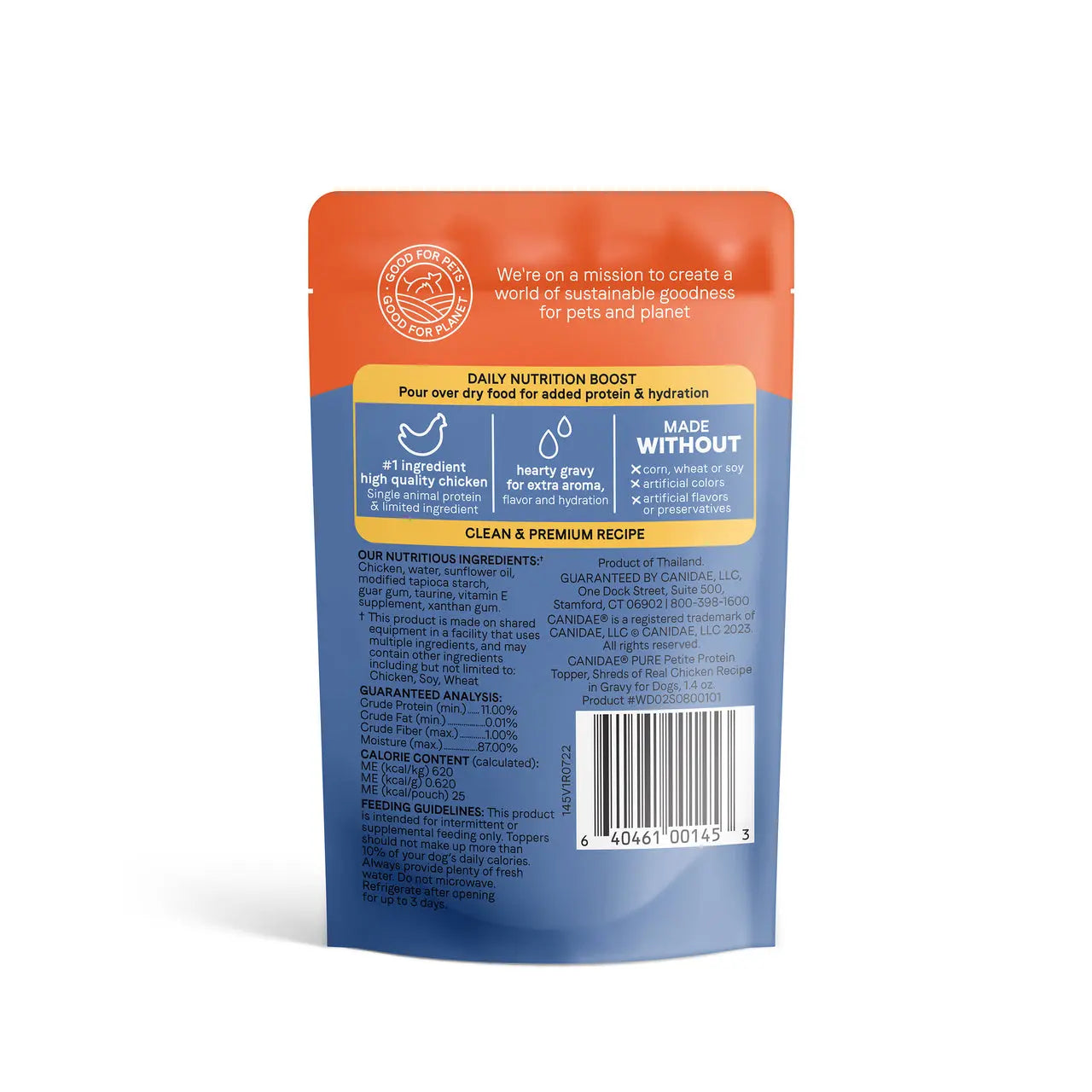 CANIDAE PURE Small Breed Dog Protein Topper, 12 Packs of 1.4 oz