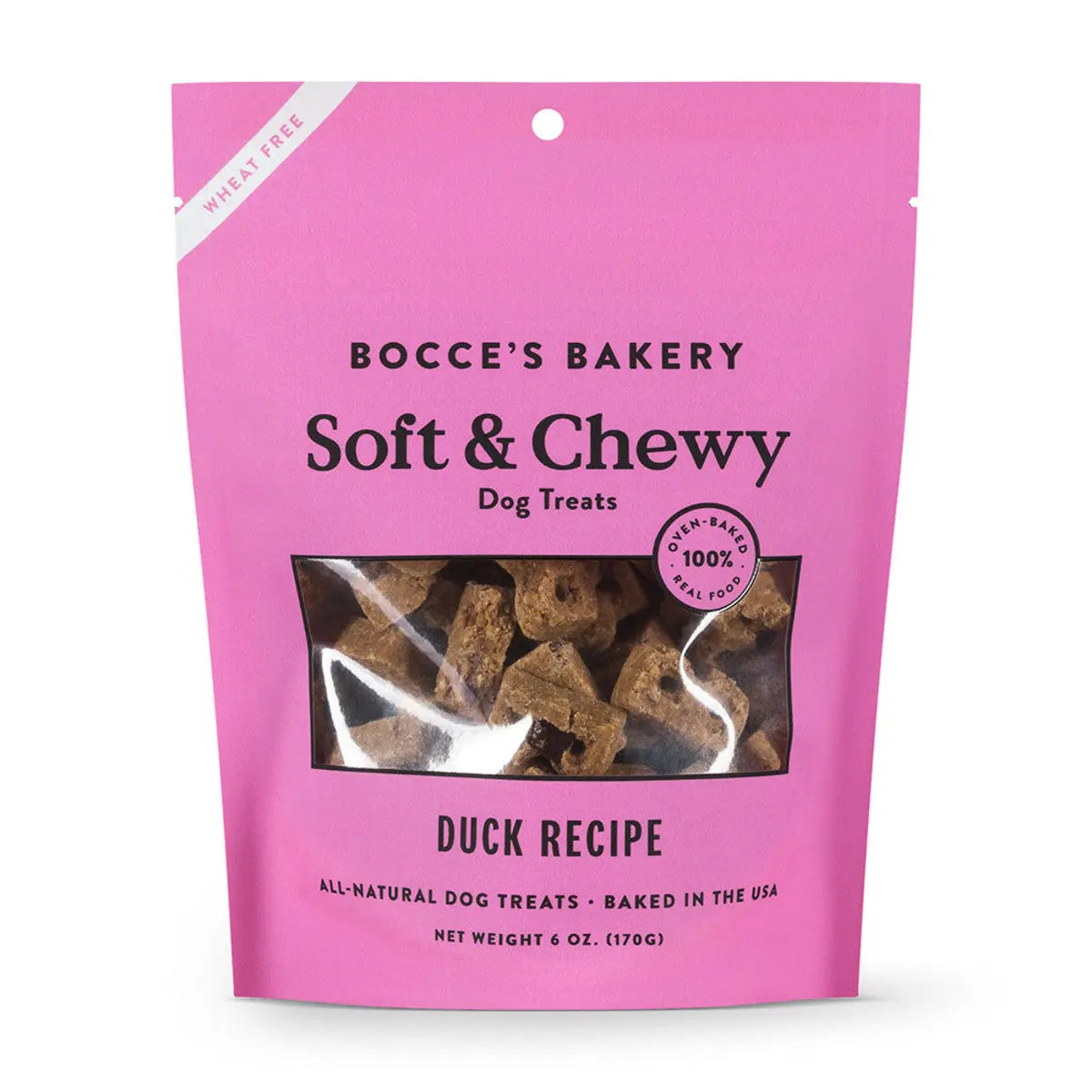 Bocce's Bakery 6oz Soft & Chewy Duck Dog Treats for Older or Small - Toothed Pups
