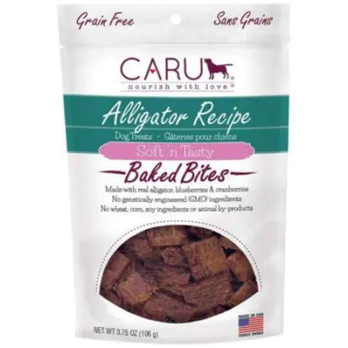 Caru Premium Grain - Free Soft and Delicious Baked Bite - Style Dog Treats with Alligator Recipe