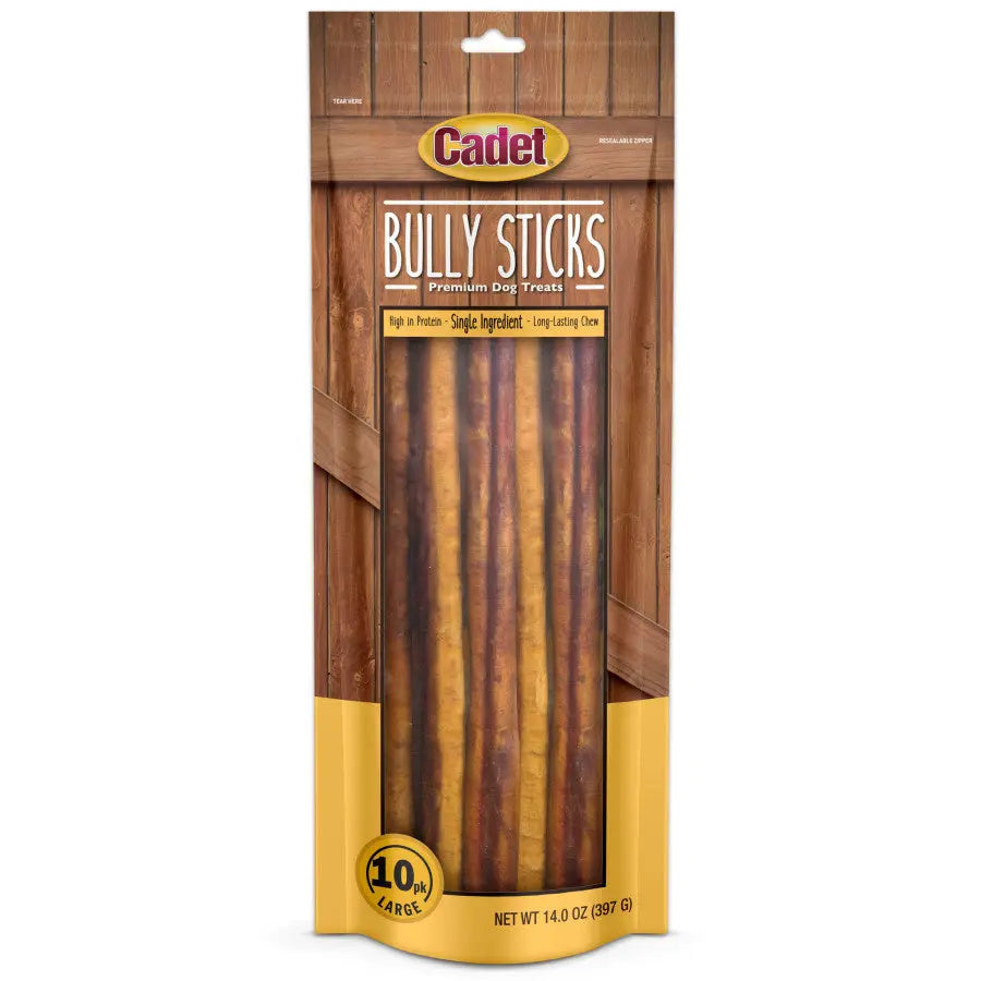 Cadet Extra-Large, Long-Lasting, Grain-Free Beef Bully Sticks for Dogs
