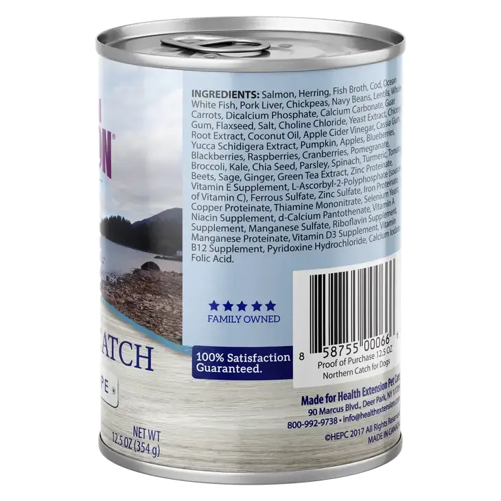 Health Extension Grain - Free Wet Dog Food with Northern Catch Salmon Recipe, Pack of 12 Cans, 12.5 oz Each
