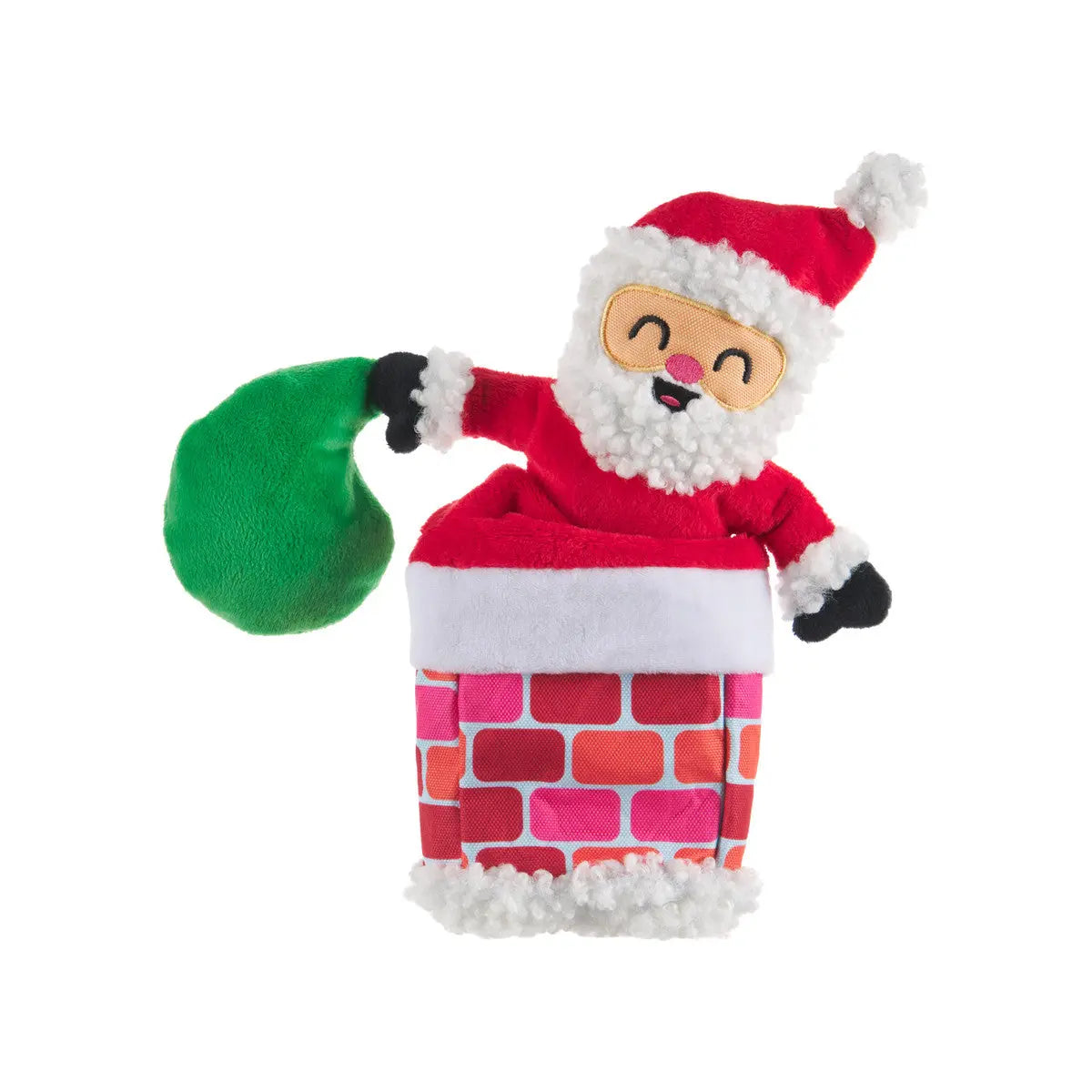 BARK Christmas Santa's Chimney Shimmy Interactive Dog Chew Toys for Endless Holiday Fun