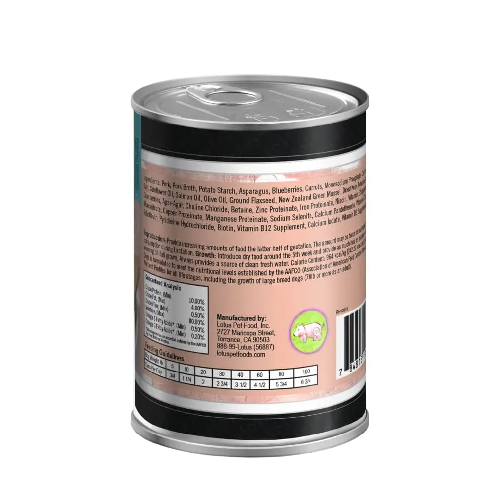Grain-Free Canned Lotus-Style Pork Stew Dog Food for Canine Consumption