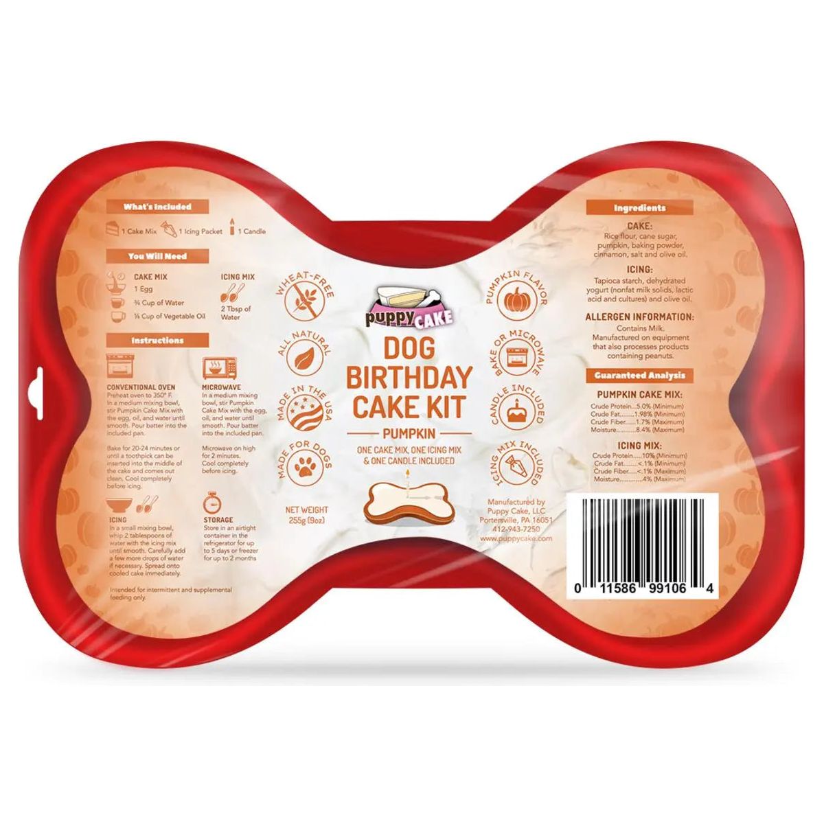 9oz Puppy Cake Dog Birthday Celebration Cake Kit