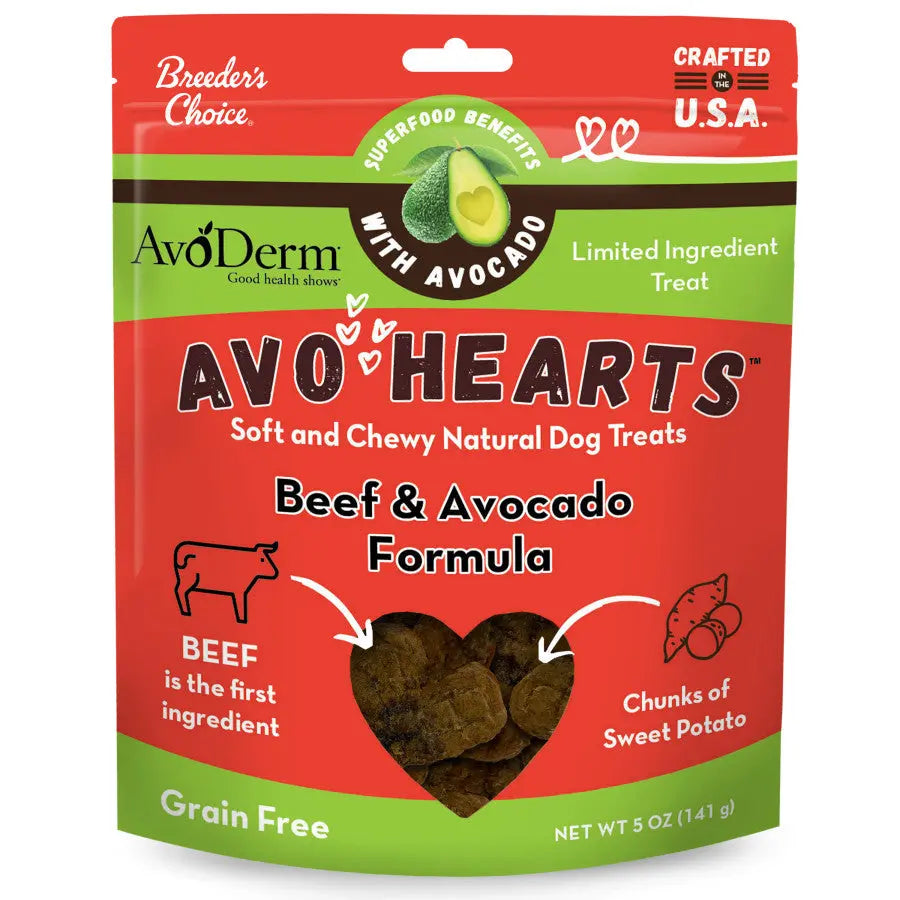 AvoDerm Natural 5 oz AvoHearts Grain - Free Dog Treats for Healthy Skin & Coat