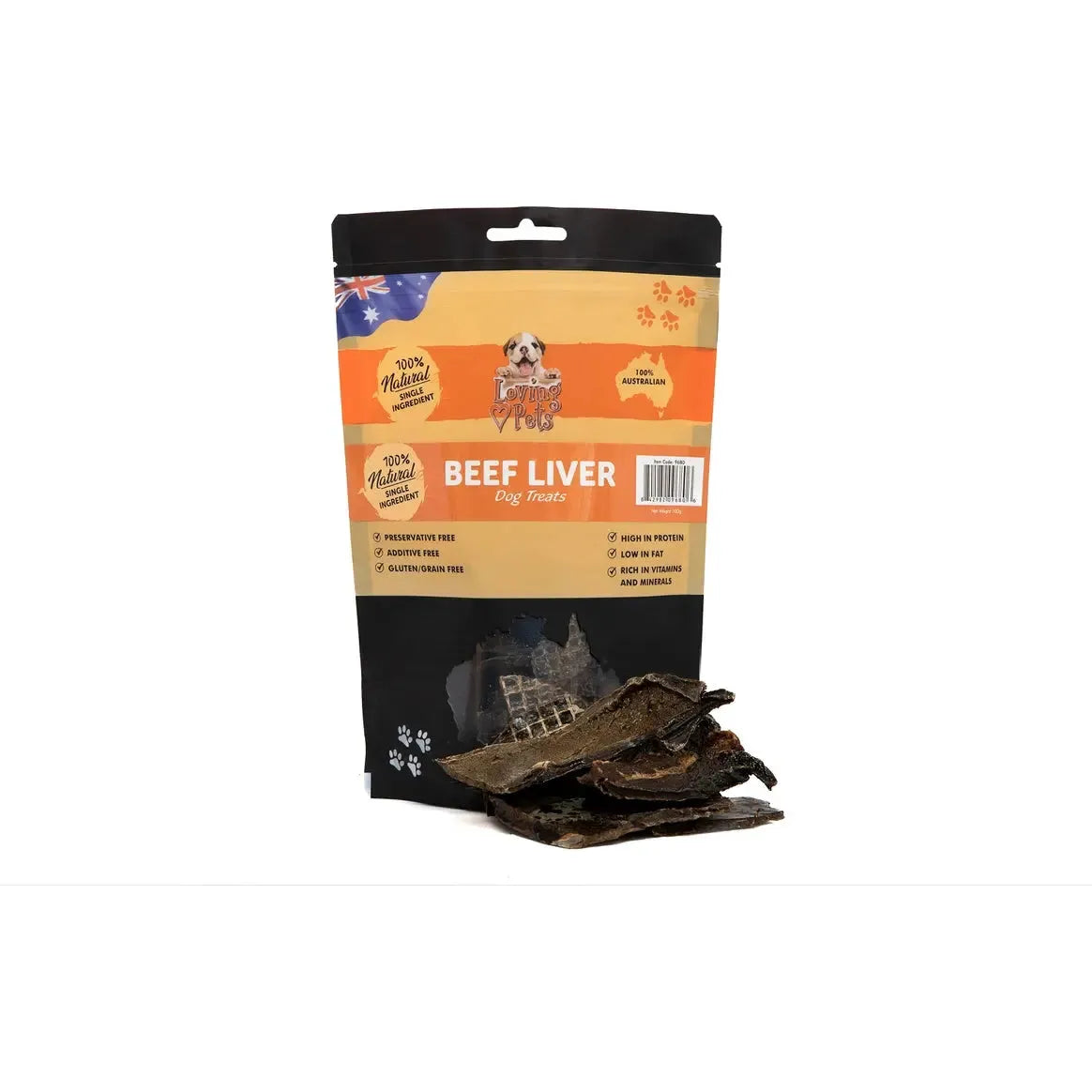 Loving Pets Australia Premium Beef Liver Dog Treats - 7.05 Ounce Pack of Wholesome Canine Delights