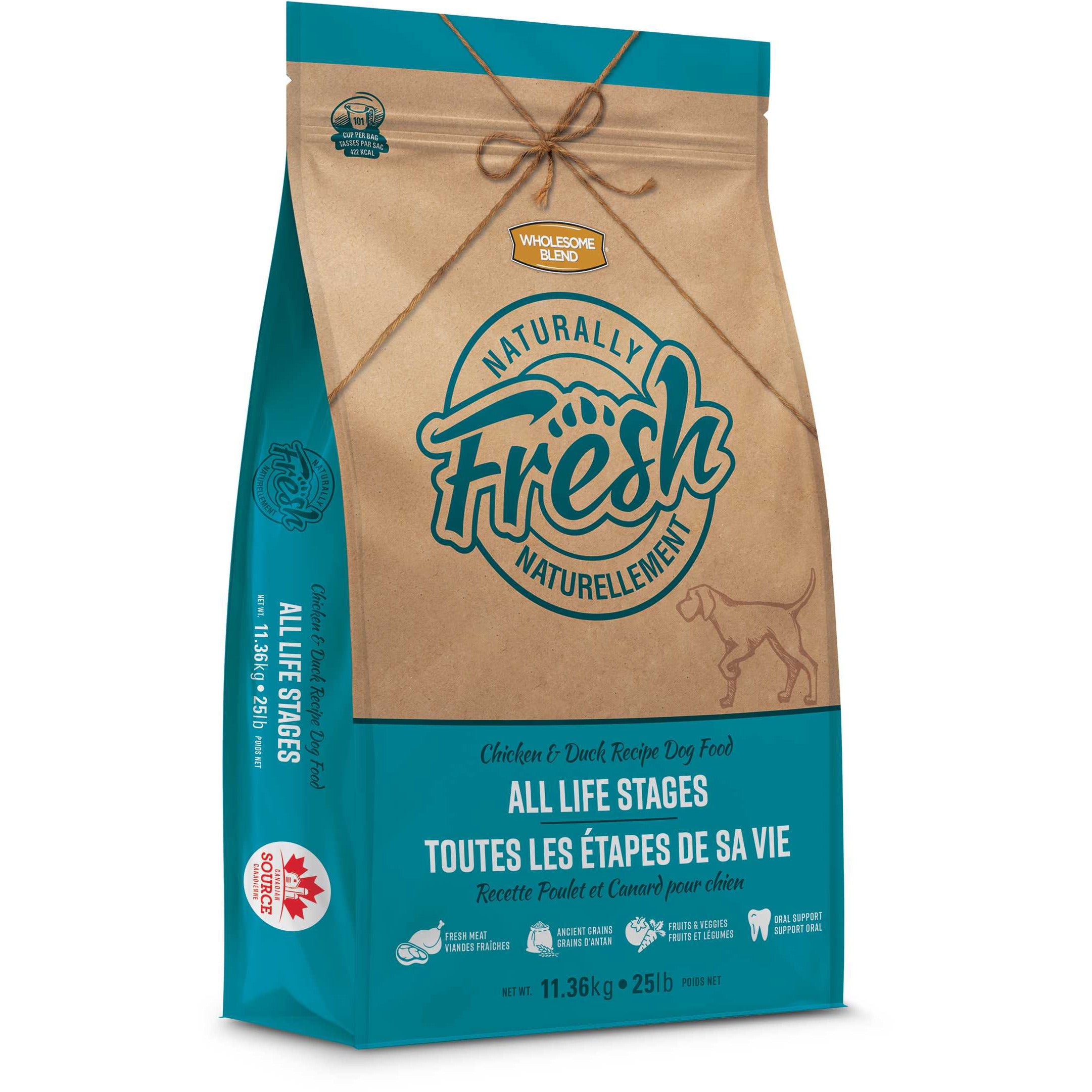 Wholesome Naturally Fresh Chicken and Duck Blend Dry Dog Food for All Life Stages