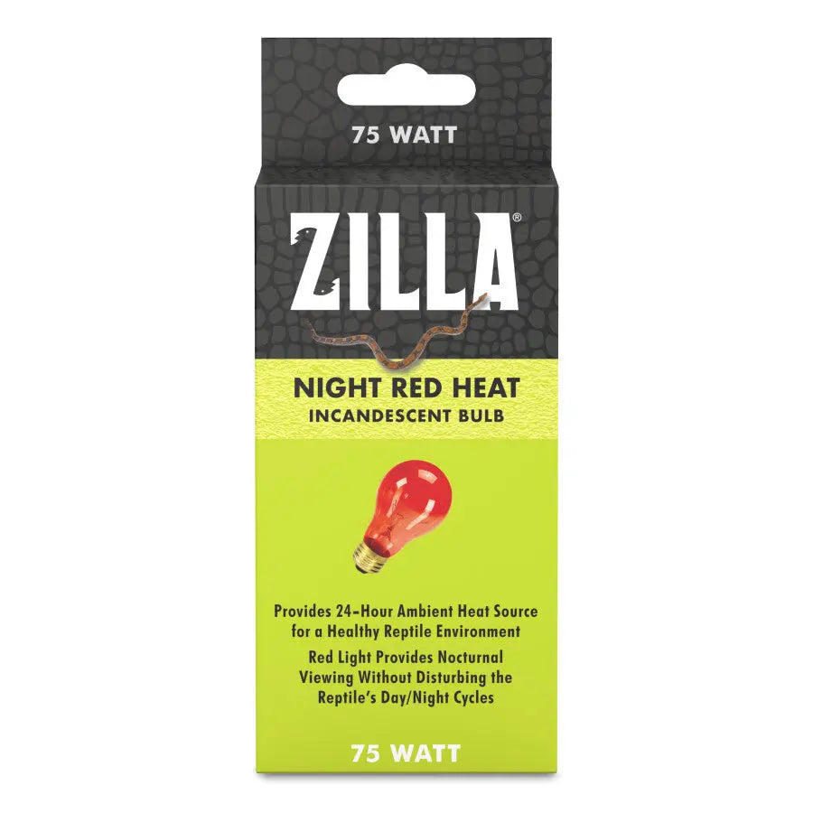 Zilla High - Quality Night Red Heat - Emitting Incandescent Lighting Bulb for Reptiles