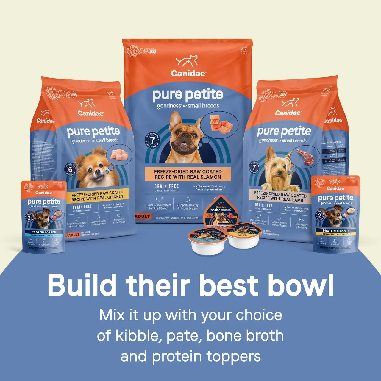 CANIDAE PURE Small Breed Dog Protein Topper, 12 Packs of 1.4 oz