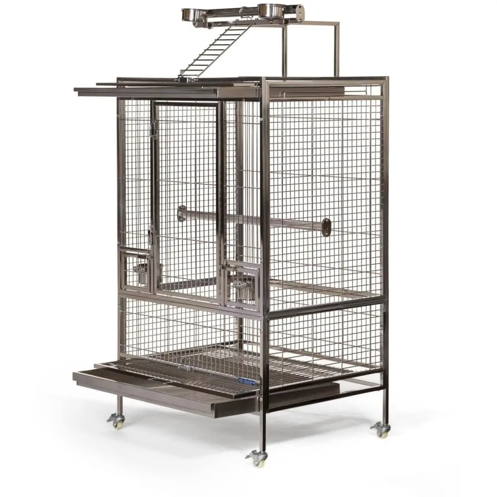 Prevue Pet Products Premium Large-Scale Stainless Steel Bird Cage with Play Top
