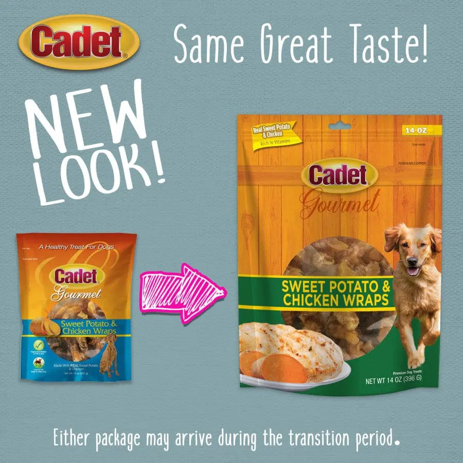Cadet Gourmet Premium Dog Treats: Sweet Potato and Chicken Wrapped Delights