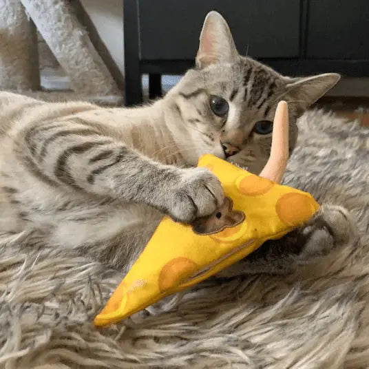 Meowijuana Interactive Get Cheezy Cheese & Mouse Cat Toy for Endless Feline Fun