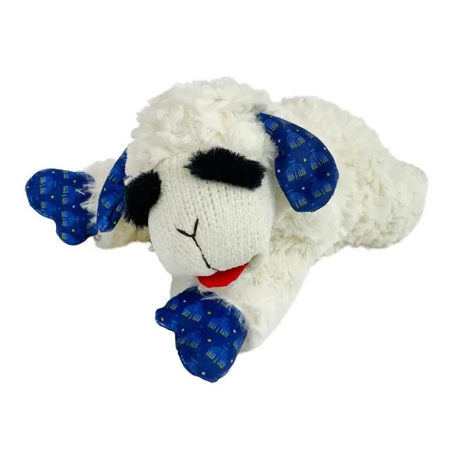 Multipet Hanukkah-themed 10.5-inch Soft and Cuddly Lamb Chop Dog Chew Toy