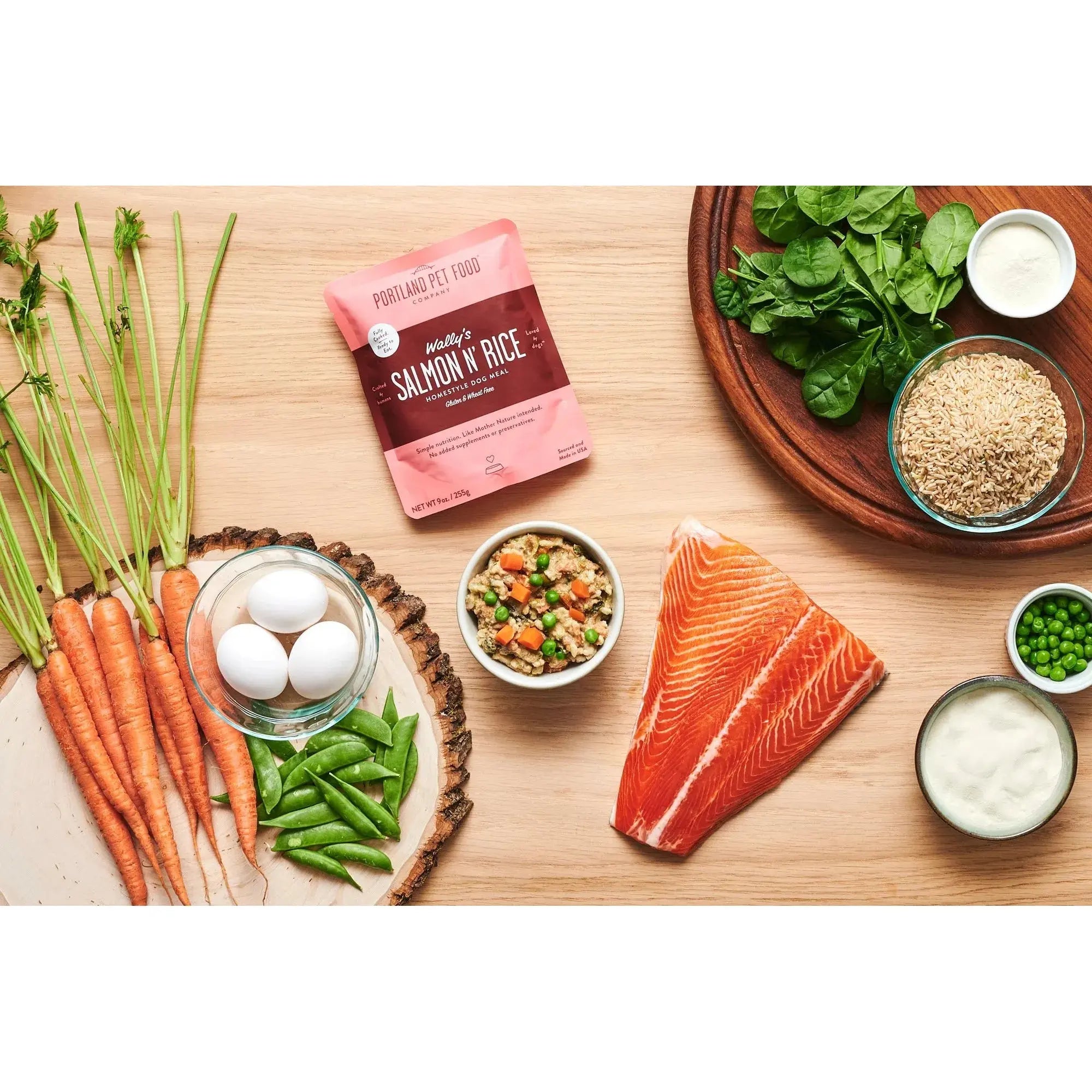 Portland Pet Food Company Wally's Delightful Salmon and Rice Homestyle Canned Wet Dog Food for Canine Companions