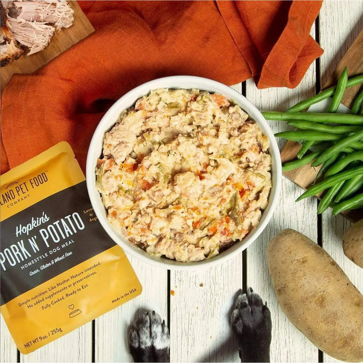 Portland Pet Food Co. Hopkins' 8/9oz Natural Pork & Potato Homestyle Wet Dog Food Topper