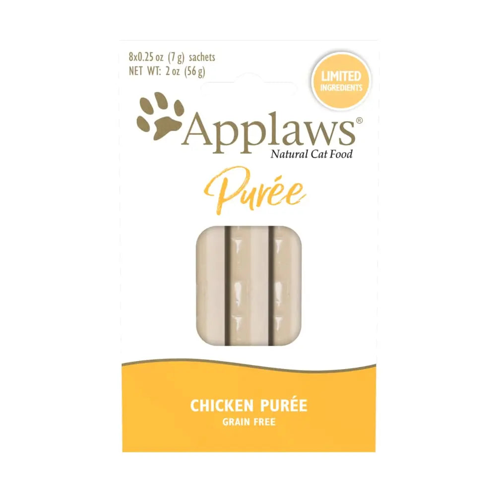 Applaws 8-Pack 0.25oz Natural Chicken Puree Cat Treats, 10 per Case
