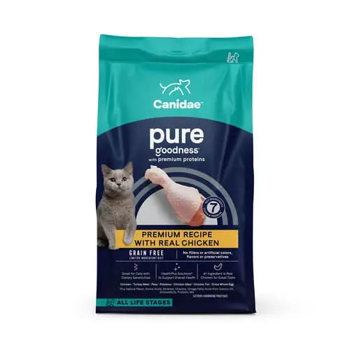 CANIDAE PURE Chicken Limited Ingredient Grain - Free Dry Cat Food for Sensitive Felines